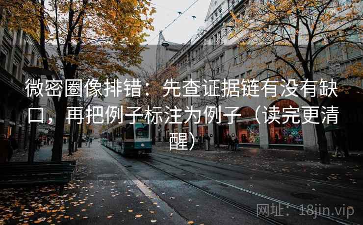 微密圈像排错：先查证据链有没有缺口，再把例子标注为例子（读完更清醒）