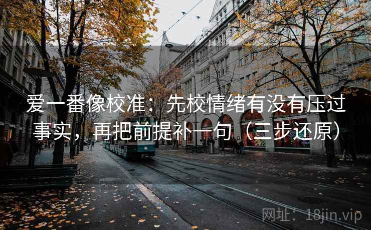 爱一番像校准：先校情绪有没有压过事实，再把前提补一句（三步还原）